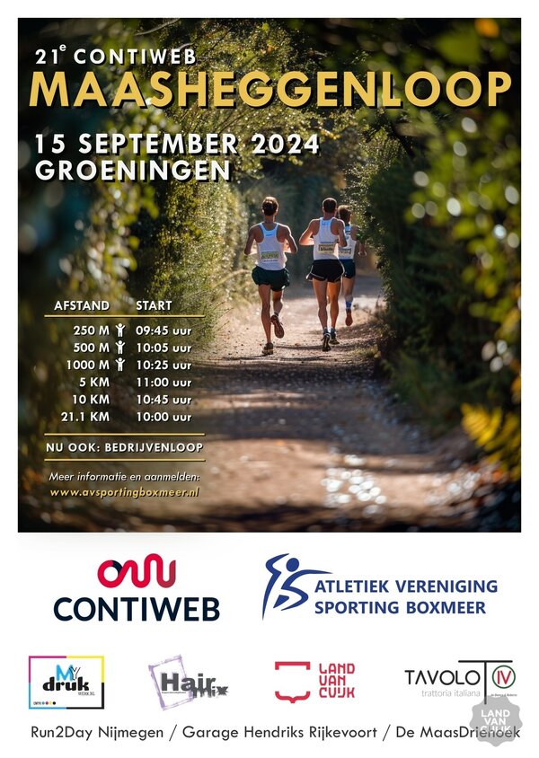 Contiweb Maasheggenloop 2024 op 15 September