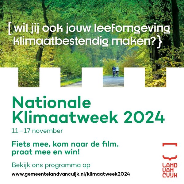 Nationale Klimaatweek 2024 in Land van Cuijk: Doe mee en maak onze omgeving duurzamer!