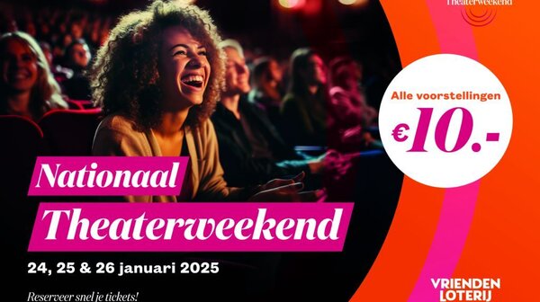 Voordelig 24, 25 en 26 januari naar Theater Myllesweerd tijdens het Nationaal Theaterweekend